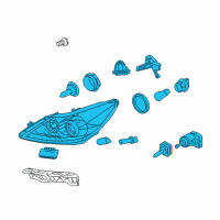OEM Hyundai Genesis Headlamp Assembly, Left Diagram - 92101-3M300