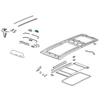 OEM 2009 Cadillac SRX Motor, Sun Roof Front Sunshade (W/Control Module) Diagram - 25747548