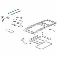 OEM 2005 Cadillac SRX Weatherstrip-Roof Rear Panel Diagram - 25752742