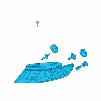 OEM 2009 Kia Optima Passenger Side Headlight Assembly Diagram - 921022G560