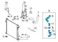 OEM Toyota Highlander Lower Hose Diagram - 16057-F0070