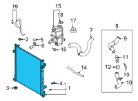 OEM 2022 Toyota Sienna Radiator Diagram - 16400-F0120