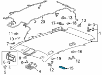 OEM 2022 Buick Envision Dome Lamp Assembly Diagram - 84861904