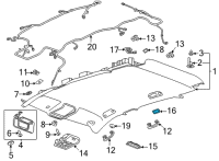 OEM Cadillac CT5 Reading Lamp Assembly Diagram - 84698637