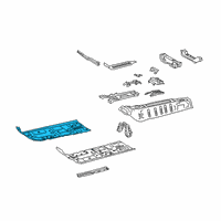 OEM Toyota Avalon Front Floor Pan Diagram - 58111-07051