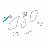 OEM 2021 Honda Civic Garnish Assy., R. FR. Pillar *NH900L* (DEEP BLACK) Diagram - 84101-TEA-Z11ZB