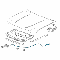 OEM 2016 GMC Canyon Release Cable Diagram - 23486864