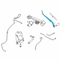 OEM 2020 Nissan Altima Windshield Wiper Arm Assembly Diagram - 28886-6CA0A