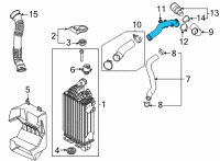 OEM Hyundai Sonata Pipe-INTERCOOLER Inlet Diagram - 28252-2M000