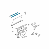 OEM 2013 Honda Pilot Flange Assy., R. Weatherstrip *NH167L* (Sunshade) (GRAPHITE BLACK) Diagram - 83702-SZA-A21ZA