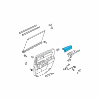OEM Honda Pilot Armrest Assembly, Left Rear Door Lining (Baltic Blue) Diagram - 83783-SZA-A01ZA