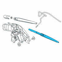 OEM 2021 Hyundai Palisade Rear Wiper Blade Assembly Diagram - 98850-S8000