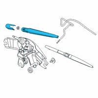 OEM Hyundai Palisade Rear Wiper Arm & Head Cap Assembly Diagram - 98820-S8000