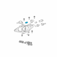 OEM 2003 Toyota MR2 Spyder Lower Beam Bulb Diagram - 90981-13063