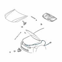 OEM 2011 Lexus HS250h Cable Assy, Hood Lock Control Diagram - 53630-75030