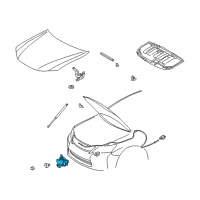 OEM 2012 Lexus HS250h Hood Latch Lock Unit Diagram - 53510-75030