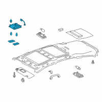 OEM 2012 Toyota Prius V Map Lamp Assembly Diagram - 81260-47240-B0