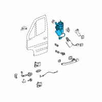 OEM 2005 Dodge Sprinter 2500 Front Door Latch Diagram - 5104337AA