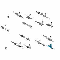 OEM 2019 Hyundai Santa Fe Boot Kit-FR Axle Diff Side Diagram - 49583-C5130