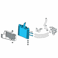 OEM Honda Accord Cooler Assembly (Atf) Diagram - 25500-6D3-A01