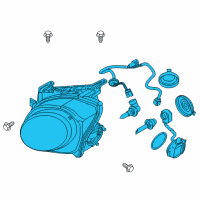 OEM 2017 Nissan Juke Passenger Side Headlight Assembly Diagram - 26010-3YM8A