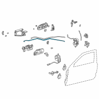 OEM 1998 Honda Civic Rod, R. FR. Inside Lock Diagram - 72132-S00-A01