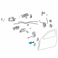 OEM 1998 Honda Civic Checker, Right Front Door Diagram - 72340-S00-A01