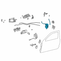 OEM Honda Civic Lock Assembly, Left Front Door Diagram - 72150-S00-A01