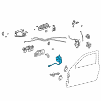 OEM 1998 Honda Civic Actuator Assembly, Right Front Door Lock Diagram - 72115-S00-A01