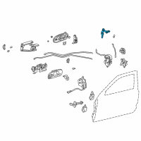 OEM 2000 Honda Civic Cylinder, Passenger Side Door Diagram - 72145-S04-003