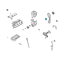 OEM 1998 Hyundai Tiburon Tensioner Assembly-Valve Timing Belt Diagram - 24410-23400