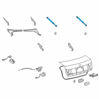 OEM Lexus GS430 Support Assy, Luggage Compartment Door Diagram - 64530-0W091