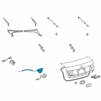 OEM Lexus GS430 Luggage Door Closer Assembly Diagram - 64650-50020