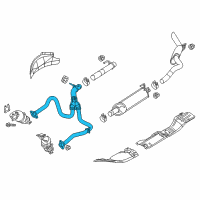 OEM 2013 Ram 1500 Exhaust Pipe Diagram - 68092753AA