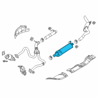 OEM 2017 Ram 1500 Exhaust Muffler Diagram - 68092187AB