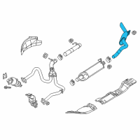 OEM Ram 1500 Exhaust Resonator And Tailpipe Diagram - 68092189AB