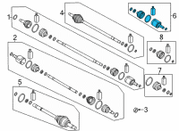 OEM 2021 Hyundai Kona Electric Joint Kit-FR Axle Diff Side Diagram - 49534-K4000