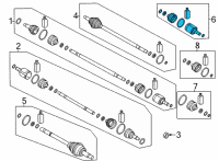 OEM 2021 Kia Niro EV Joint Kit-Fr Axle Di Diagram - 49534K4000