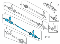 OEM 2021 Kia Niro EV Shaft Assembly-Drive, LH Diagram - 49500Q4000