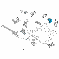 OEM 2016 Nissan Murano Engine Mounting Bracket, Rear Left Diagram - 11333-3KA0A