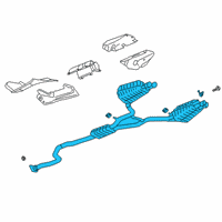 OEM Cadillac CT6 Muffler & Pipe Diagram - 84515005