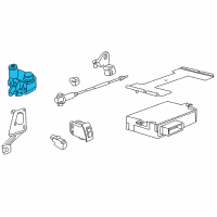 OEM BMW 740i Cruise Control Actuator Diagram - 65-71-8-369-027