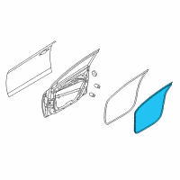 OEM 2018 Hyundai Ioniq Weatherstrip-Front Door Body Side LH Diagram - 82110-G2000