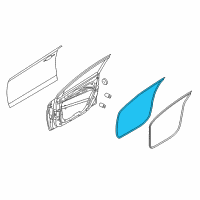 OEM 2019 Hyundai Ioniq Weatherstrip Assembly-Front Door Side LH Diagram - 82130-G2000