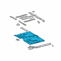 OEM 2006 Toyota Sequoia Front Floor Pan Diagram - 58111-0C110