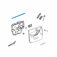 OEM 2007 Hummer H3 Sealing Strip, Front Side Door Window Inner Diagram - 15794105