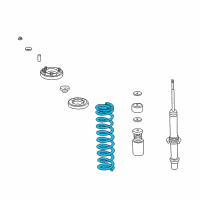 OEM 1998 Honda Accord Spring, Front Diagram - 51401-S84-A02