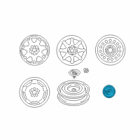 OEM Chrysler Sebring Cap Wheel Center Diagram - MR455160