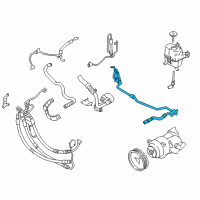 OEM 2014 BMW 750Li Power Steering Hose Diagram - 32416854394