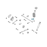 OEM 2000 Infiniti G20 Seat Rubber, Rear Spring Upper Diagram - 55034-31U00